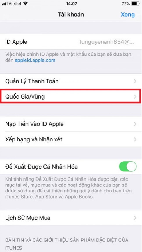 Cách chuyển vùng App Store sang Nhật 